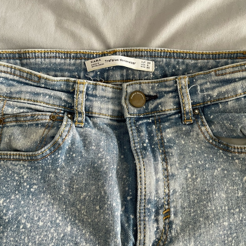 Zara Fringed hem skinny jeans